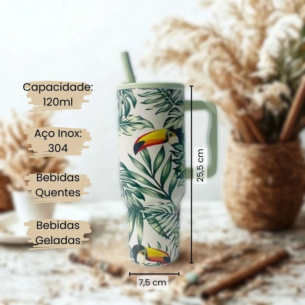 Big Beaked Birds -40Oz Tumblers feat Taucan & Macaw